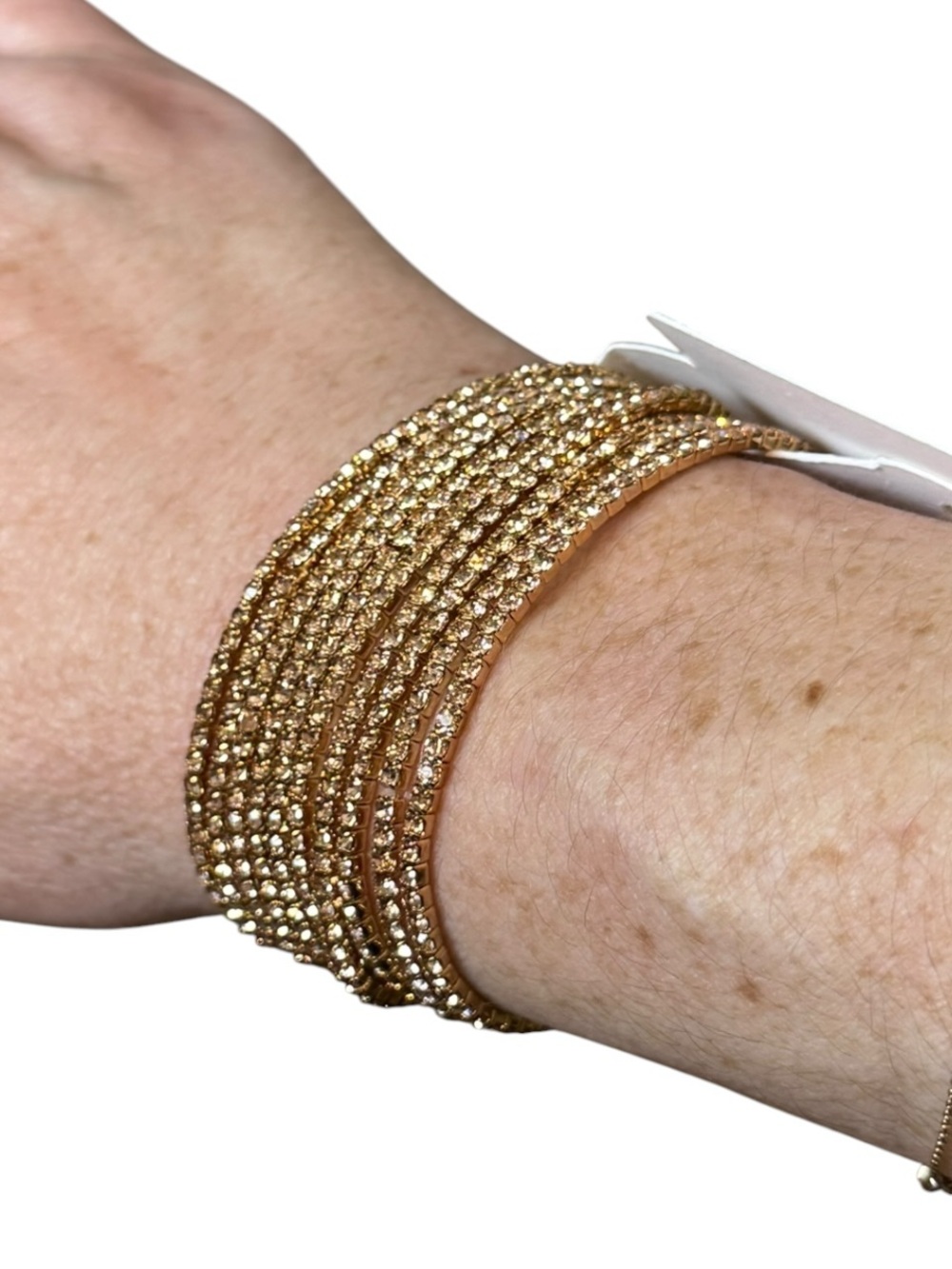 Gold Sparkle Stretch Bracelet Set (10 Pack) NWT